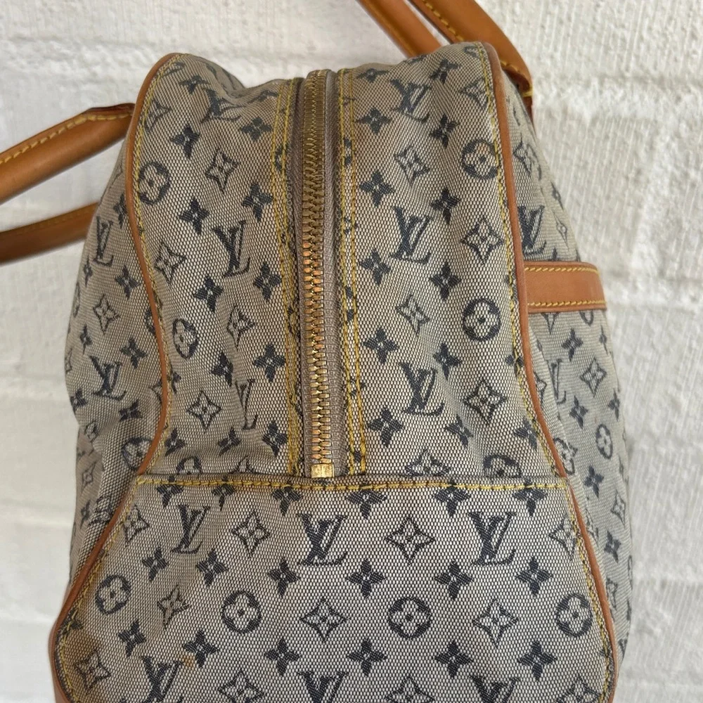 Louis Vuitton Leather Monogram Marie Hand Blue Dome Boston Bag - Picture 10 of 15